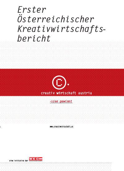 Cover 1. Kreativwirtschaftsbericht