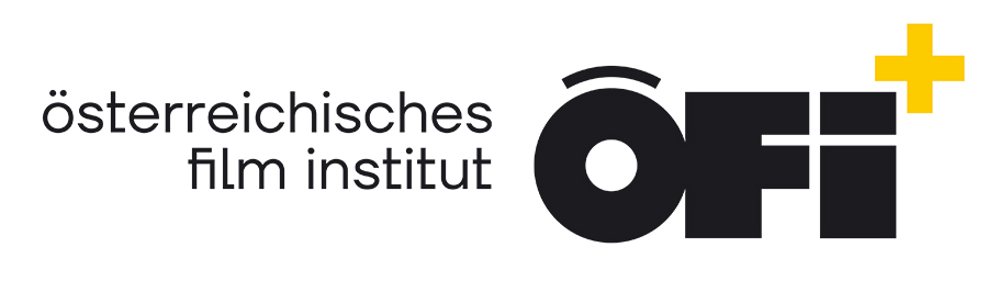 Logo des Österreichischen Filminstituts, mit dem Text österreichisches film institut und einem fettgedruckten ÖFI daneben, gekrönt von einem gelben Pluszeichen in der oberen rechten Ecke.
